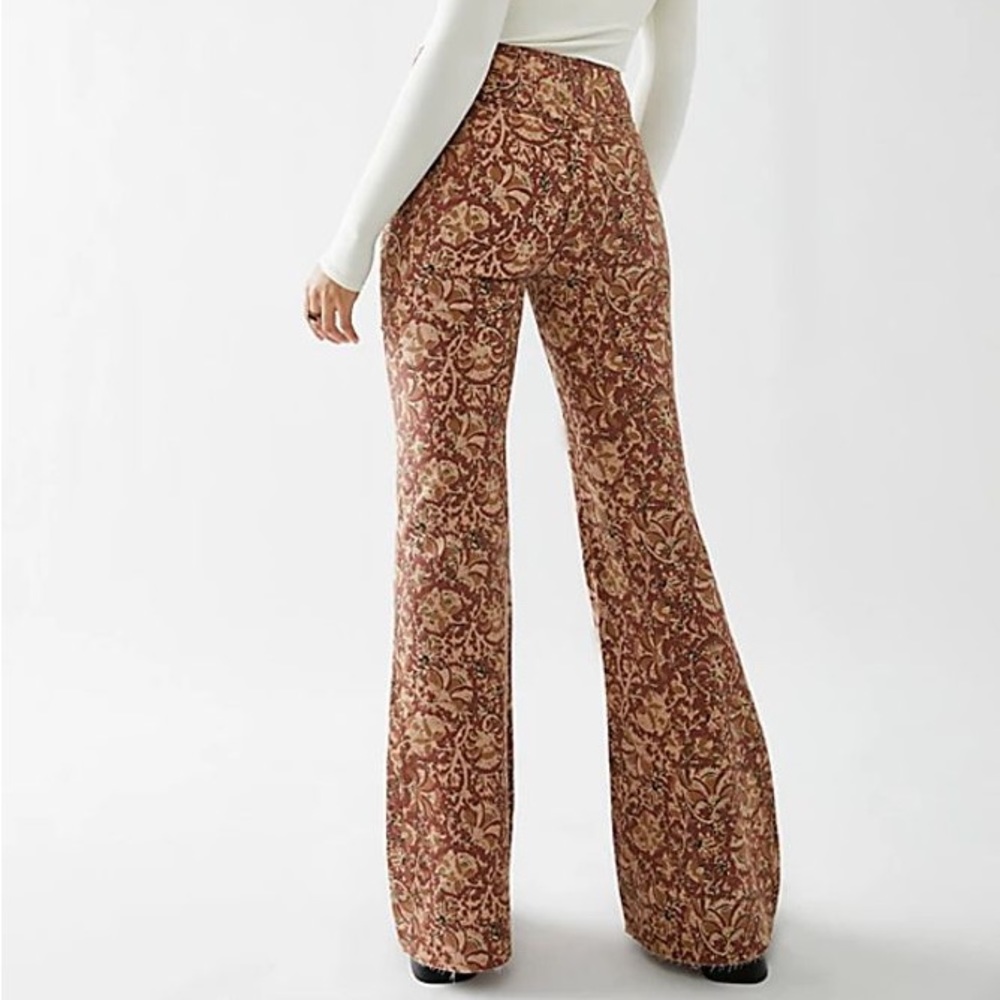 CRVY Wild Honey Printed Flare Jeans